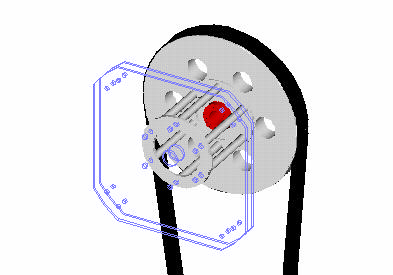 3D CAD model image of propeller installation